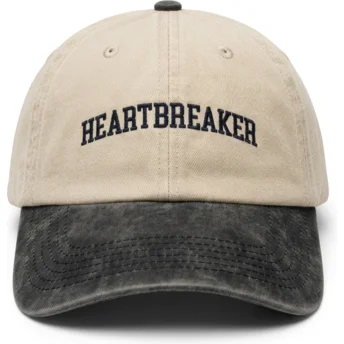 Pica Pica Curved Brim Heartbreaker Beige and Black Adjustable Cap