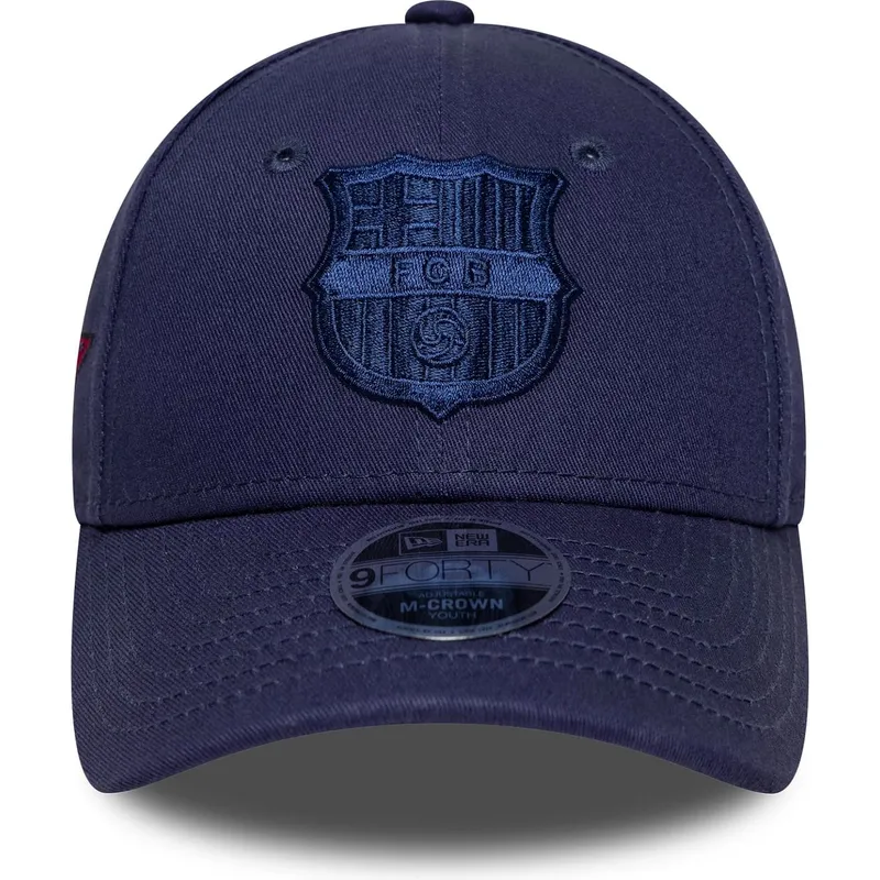 marinebla-buet-snapback-kasket-til-dreng-9forty-m-crown-graphic-fra-fc-barcelona-laliga-fra-new-era