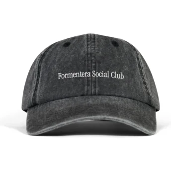 Pica Pica Curved Brim Washed Formentera Social Club 2 Black Adjustable Cap