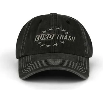 Шапка извита черна adjustable strap на Gorra curva negra ajustable Eurotrash Distressed Washed от Pica Pica