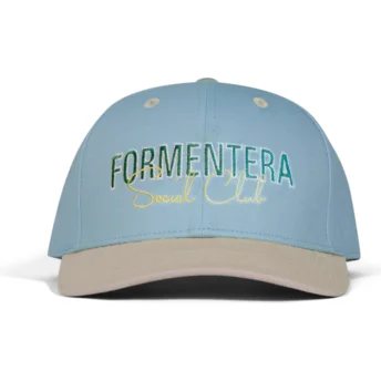 Шапка извита синя snapback на Gorra curva azul y beige snapback Formentera Social Club от Pica Pica