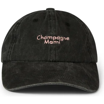 Casquette courbée noire ajustable Champagne Mami Washed Pica Pica