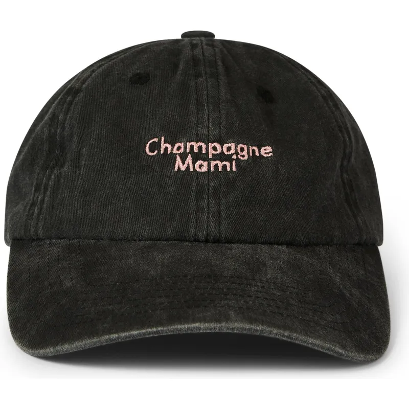 schwarze-verstellbare-curved-cap-champagne-mami-washed-von-pica-pica