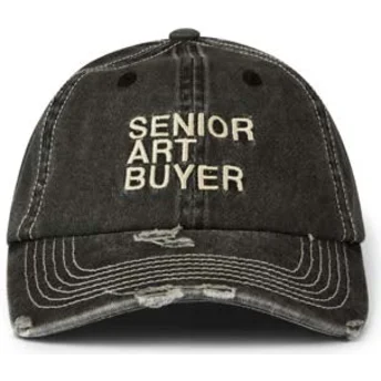 Sort justerbar buet kasket Senior Art Buyer Washed fra Pica Pica