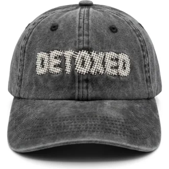 Sort justerbar curved cap Detoxed Washed fra Pica Pica