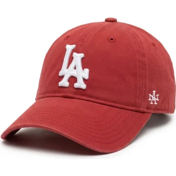 Rød justerbar kurvet kasket Archive fra Los Angeles Dodgers MLB af American Needle