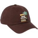 gorra-curva-marron-ajustable-twin-palms-village-ballpark-de-american-needle