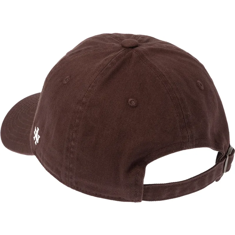 gorra-curva-marron-ajustable-twin-palms-village-ballpark-de-american-needle