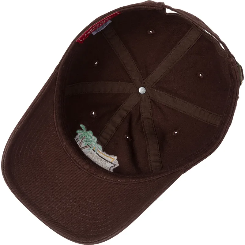 gorra-curva-marron-ajustable-twin-palms-village-ballpark-de-american-needle