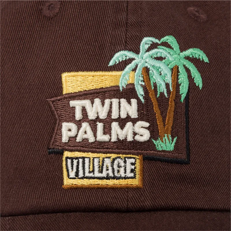 braune-verstellbare-curved-cap-twin-palms-village-ballpark-von-american-needle