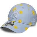 shapka-izvita-sinya-reguliruem-za-deca-9forty-summer-all-over-print-na-new-york-yankees-mlb-ot-new-era