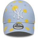shapka-izvita-sinya-reguliruem-za-deca-9forty-summer-all-over-print-na-new-york-yankees-mlb-ot-new-era