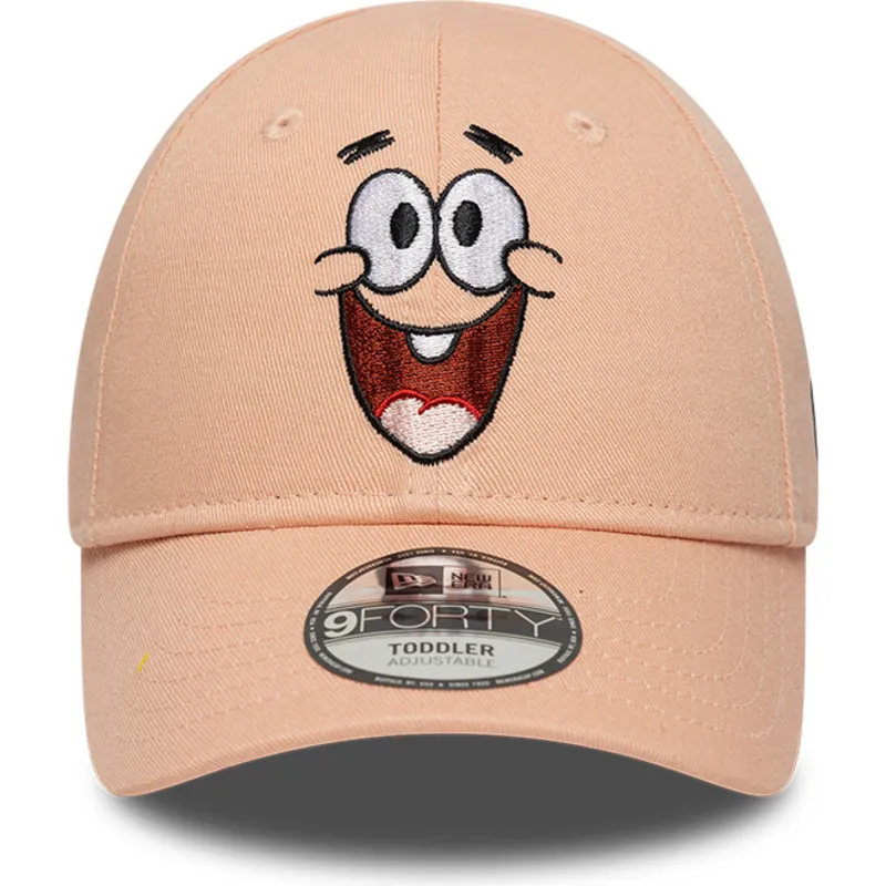 new-era-izvita-periferiya-youth-patrick-star-9forty-face-spongebob-squarepants-rozova-reguliruema-shapka