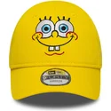 gul-justerbar-buet-kasket-til-born-9forty-face-bob-svamp-fra-new-era