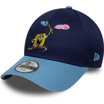 Blå buet snapback-kasket til dreng 9FORTY Bob Svansen fra New Era