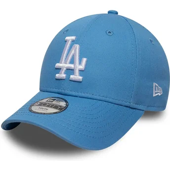 Lyseblå justerbar buet kasket til børn 9FORTY Essential fra Los Angeles Dodgers MLB fra New Era