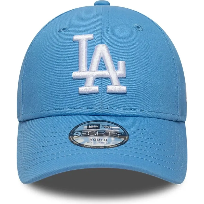 shapka-izvita-sinya-reguliruem-za-deca-9forty-essential-na-los-angeles-dodgers-mlb-ot-new-era