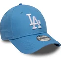 hellblaue-gebogene-verstellbare-kinderkappe-9forty-essential-der-los-angeles-dodgers-mlb-von-new-era