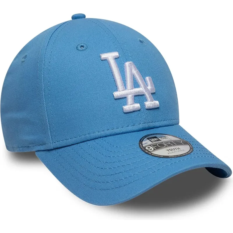 shapka-izvita-sinya-reguliruem-za-deca-9forty-essential-na-los-angeles-dodgers-mlb-ot-new-era