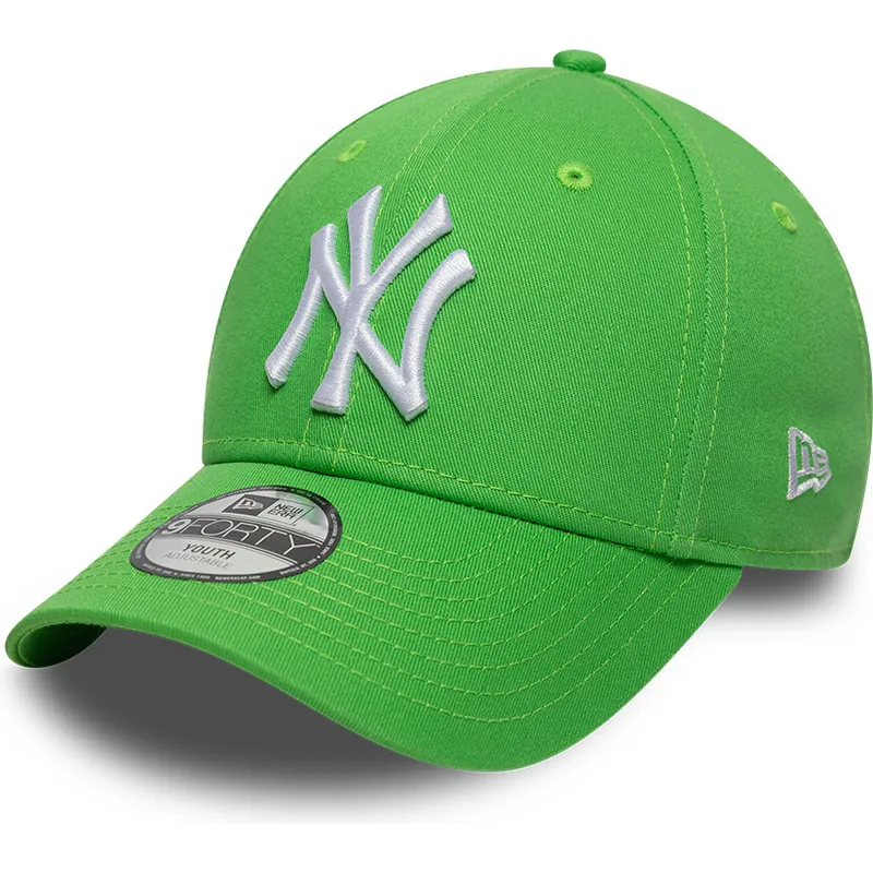 shapka-izvita-zelena-reguliruem-za-deca-9forty-essential-na-new-york-yankees-mlb-ot-new-era