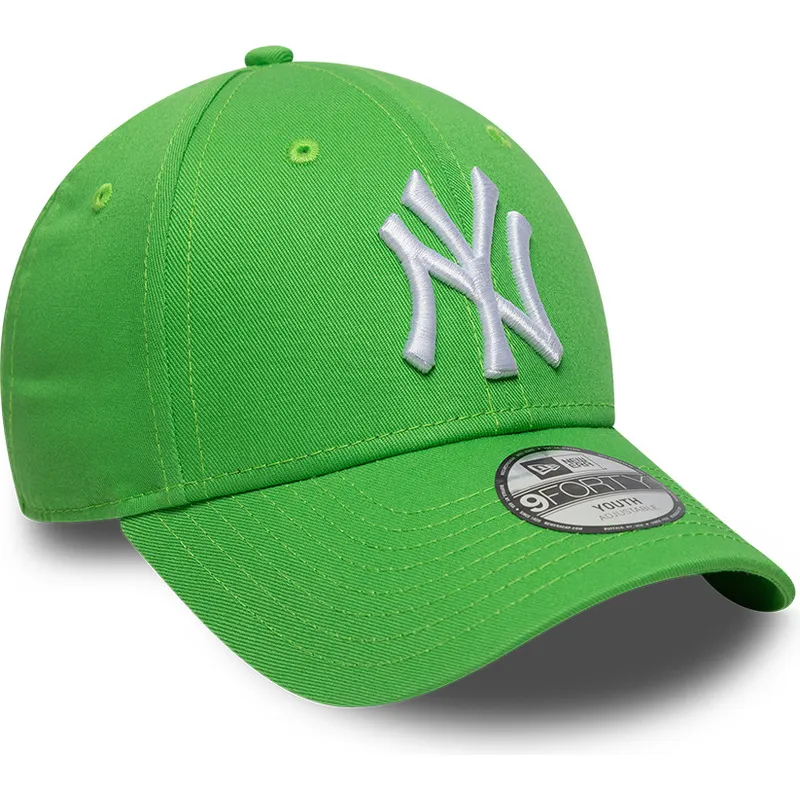 shapka-izvita-zelena-reguliruem-za-deca-9forty-essential-na-new-york-yankees-mlb-ot-new-era