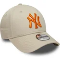 shapka-izvita-bezhov-reguliruem-za-deca-9forty-league-essential-na-new-york-yankees-mlb-ot-new-era