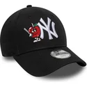 shapka-izvita-cherna-reguliruema-za-deca-9forty-icon-na-new-york-yankees-mlb-ot-new-era