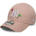 shapka-izvita-roza-reguliruem-za-deca-9forty-summer-icon-na-new-york-yankees-mlb-ot-new-era