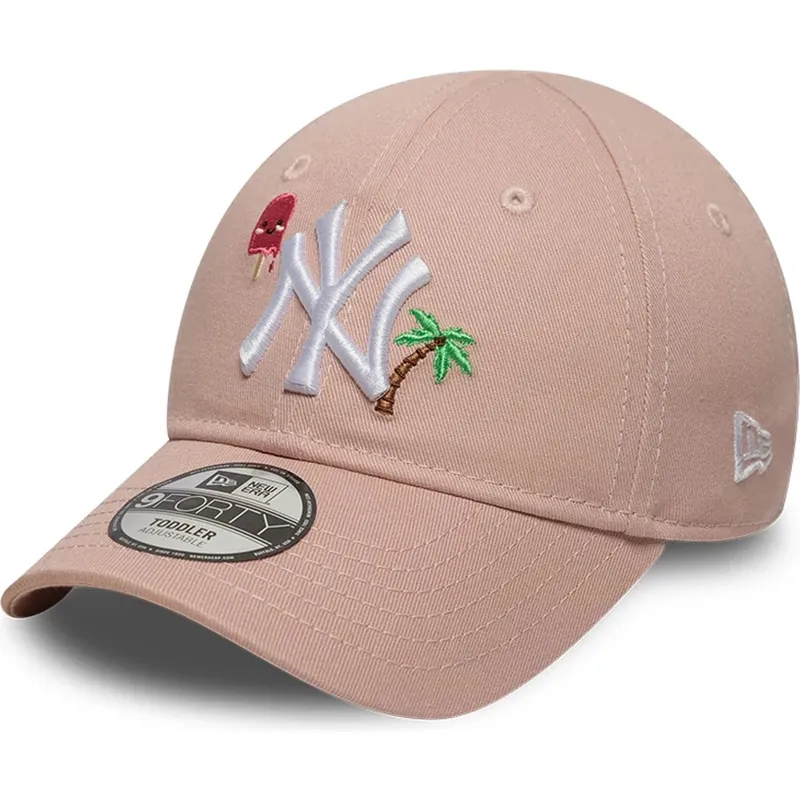 shapka-izvita-roza-reguliruem-za-deca-9forty-summer-icon-na-new-york-yankees-mlb-ot-new-era