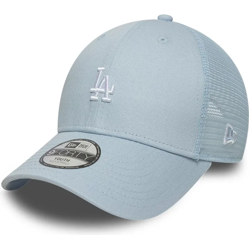 justerbar-bla-trucker-kasket-til-dreng-9forty-homefield-fra-los-angeles-dodgers-mlb-fra-new-era