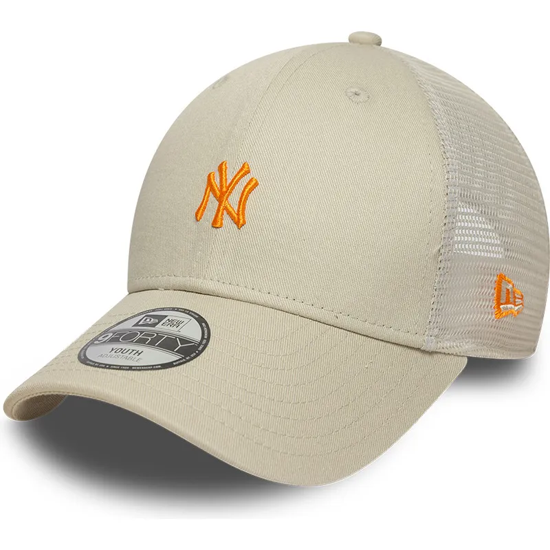 shapka-izvita-traker-bezhov-reguliruem-za-deca-9forty-homefield-na-new-york-yankees-mlb-ot-new-era