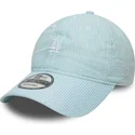 blaue-verstellbare-curved-cap-9twenty-seersucker-der-los-angeles-dodgers-mlb-von-new-era