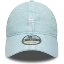 casquette-courbee-bleue-ajustable-9twenty-seersucker-los-angeles-dodgers-mlb-new-era
