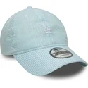 blaue-verstellbare-curved-cap-9twenty-seersucker-der-los-angeles-dodgers-mlb-von-new-era