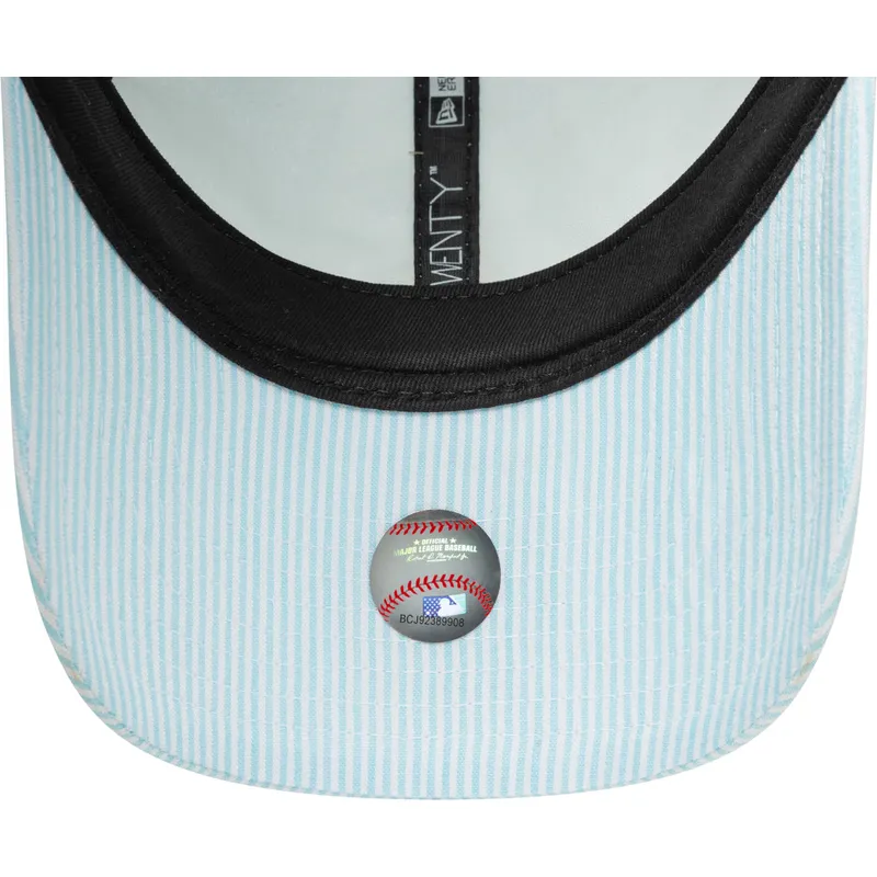 shapka-izvita-sinya-reguliruema-9twenty-seersucker-na-los-angeles-dodgers-mlb-ot-new-era
