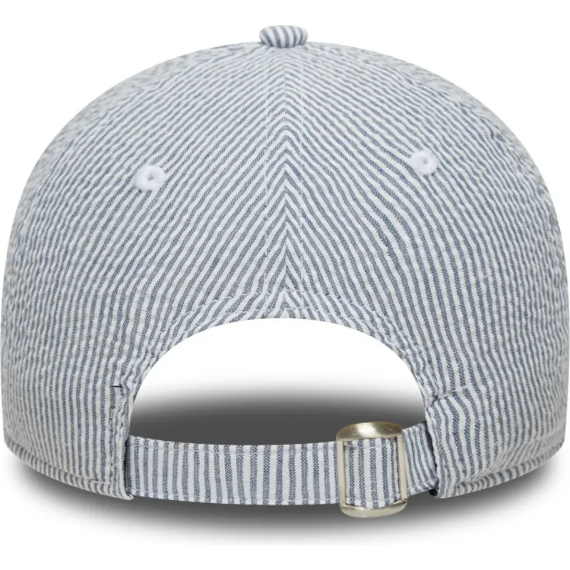 shapka-izvita-tmnosin-reguliruem-9twenty-seersucker-na-new-york-yankees-mlb-ot-new-era