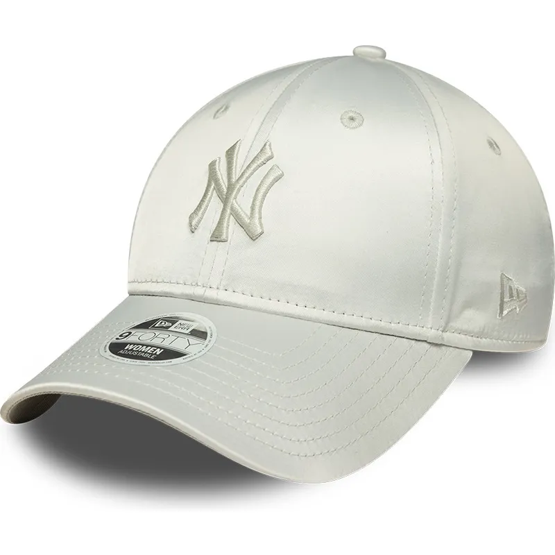 new-era-curved-brim-women-9forty-bow-back-satin-new-york-yankees-mlb-green-adjustable-cap