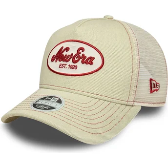 New Era Women 9FORTY M-Crown A Frame Бежова Шапка Тракер