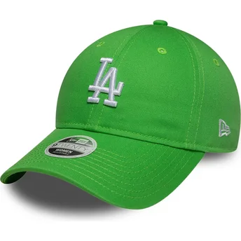 Grøn justerbar kurvet kasket til kvinder 9TWENTY League Essential Midi fra Los Angeles Dodgers MLB fra New Era