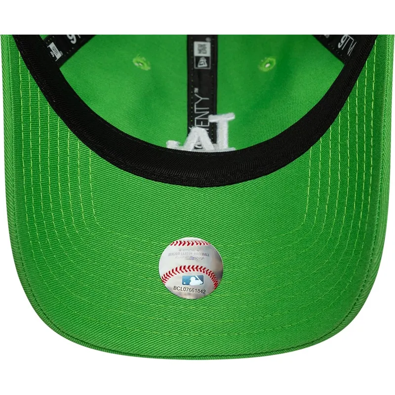 gron-justerbar-kurvet-kasket-til-kvinder-9twenty-league-essential-midi-fra-los-angeles-dodgers-mlb-fra-new-era