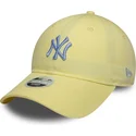 casquette-courbee-jaune-ajustable-pour-femme-9twenty-league-essential-midi-new-york-yankees-mlb-new-era