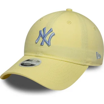 Gul buet justerbar kasket til kvinder 9TWENTY League Essential Midi fra New York Yankees MLB fra New Era