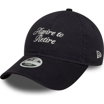 Шапка извита тъмносин регулируем 9TWENTY Aspire To Retire Slogan от New Era