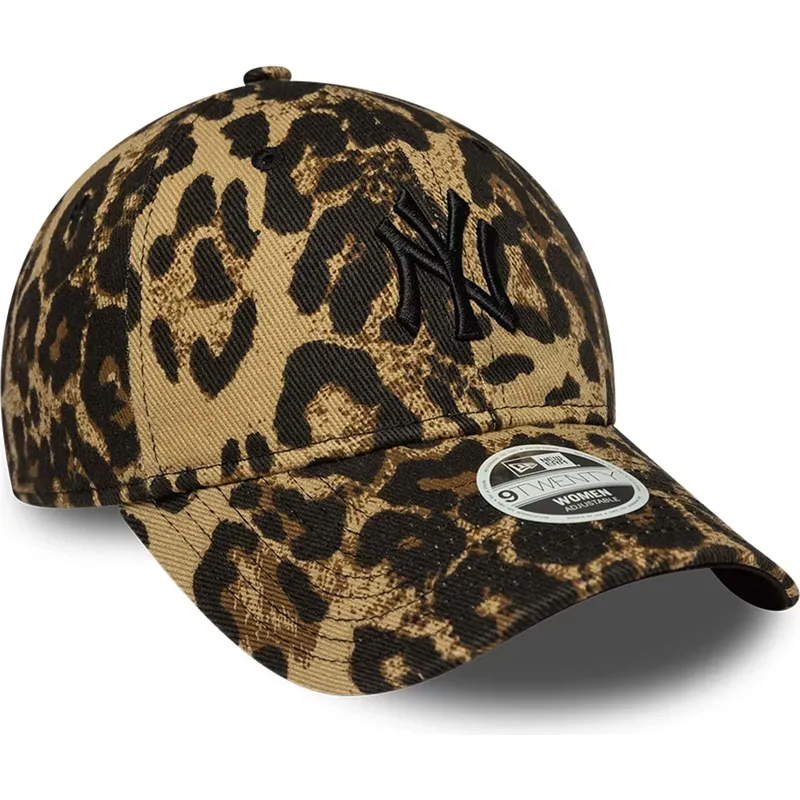 shapka-izvita-leopard-reguliruem-9twenty-leopard-na-new-york-yankees-mlb-ot-new-era
