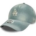 shapka-izvita-sinya-reguliruema-9twenty-a-frame-denim-na-los-angeles-dodgers-mlb-ot-new-era