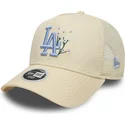 shapka-izvita-shapka-traker-bezhov-snapbek-9forty-a-frame-floral-na-los-angeles-dodgers-mlb-ot-new-era