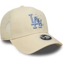 shapka-izvita-shapka-traker-bezhov-snapbek-9forty-a-frame-floral-na-los-angeles-dodgers-mlb-ot-new-era