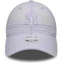 shapka-izvita-violetka-reguliruem-9twenty-seersucker-na-new-york-yankees-mlb-ot-new-era
