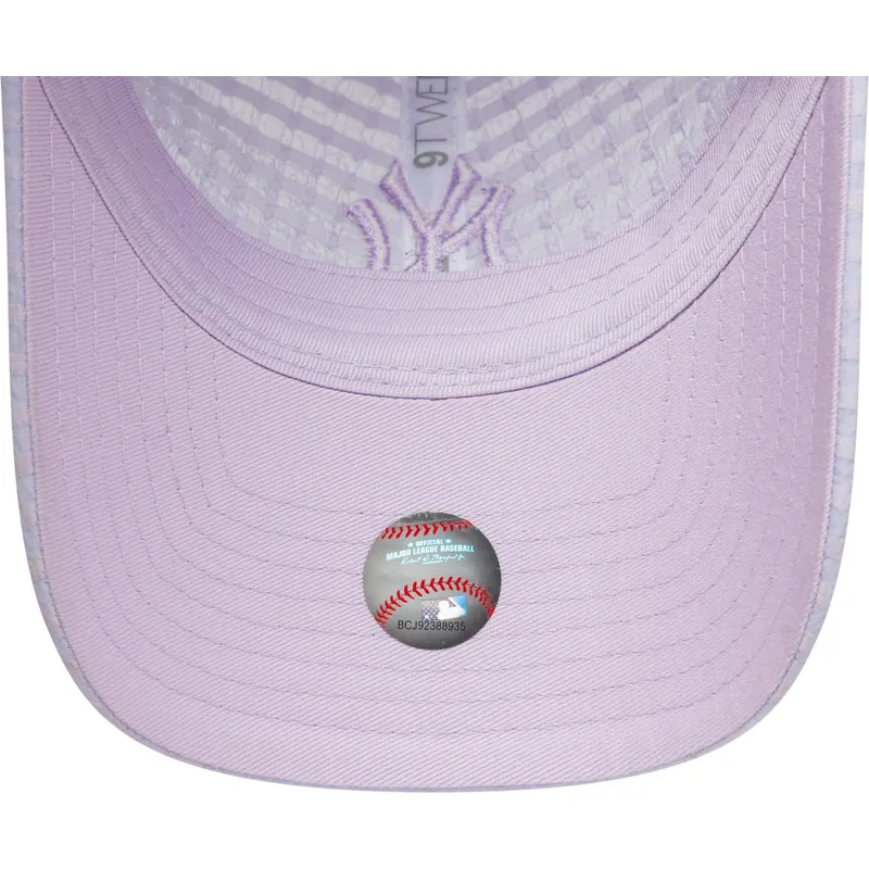 shapka-izvita-violetka-reguliruem-9twenty-seersucker-na-new-york-yankees-mlb-ot-new-era