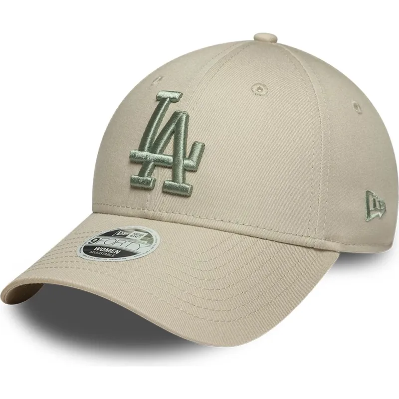 shapka-izvita-bezhov-reguliruem-9forty-league-essential-na-los-angeles-dodgers-mlb-ot-new-era